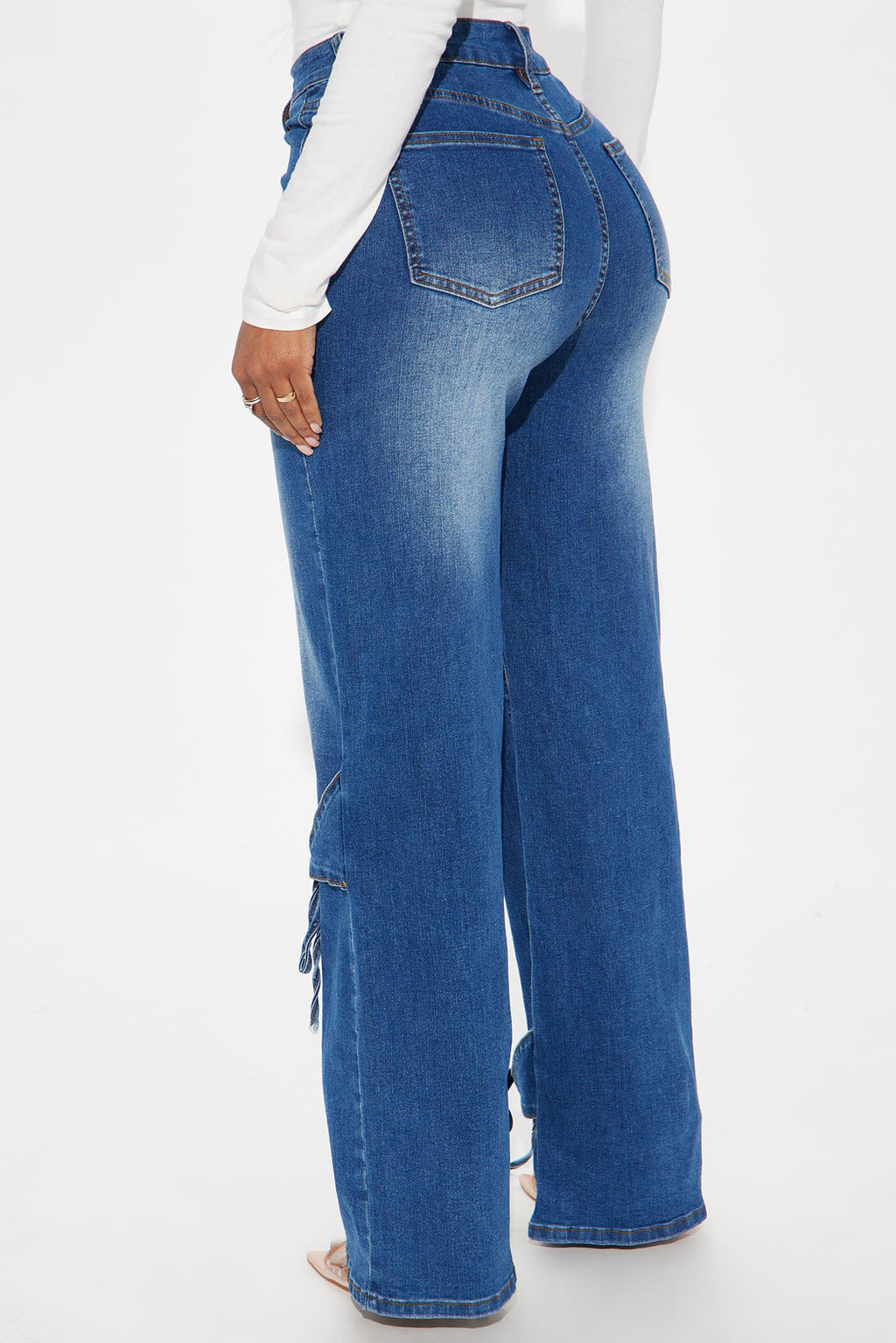 Let's Wrap It Up Bow Straight Leg Jeans - Medium Wash