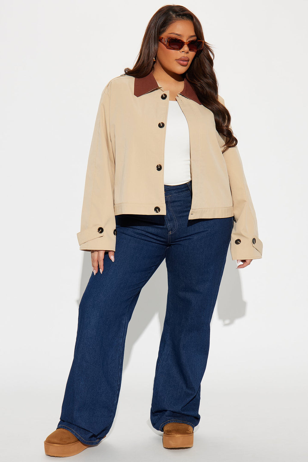 Asking Questions Barn Jacket - Khaki/combo