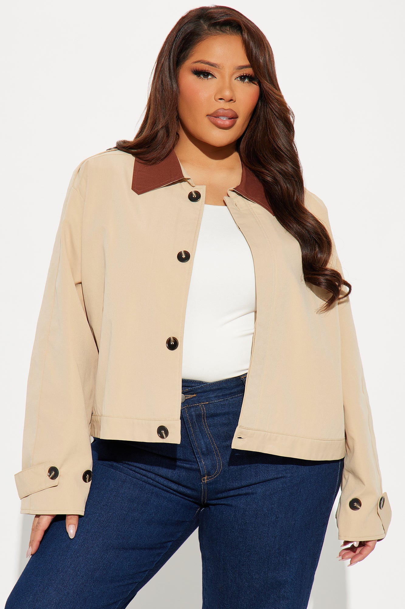 Asking Questions Barn Jacket - Khaki/combo