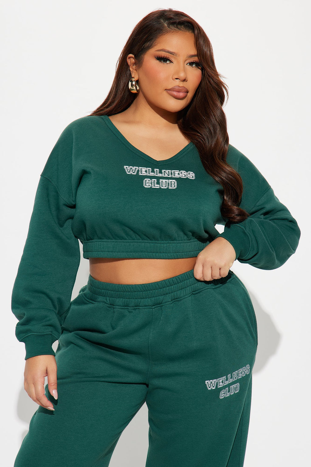 Wellness Fleece Sweatsuit Set - Hunter