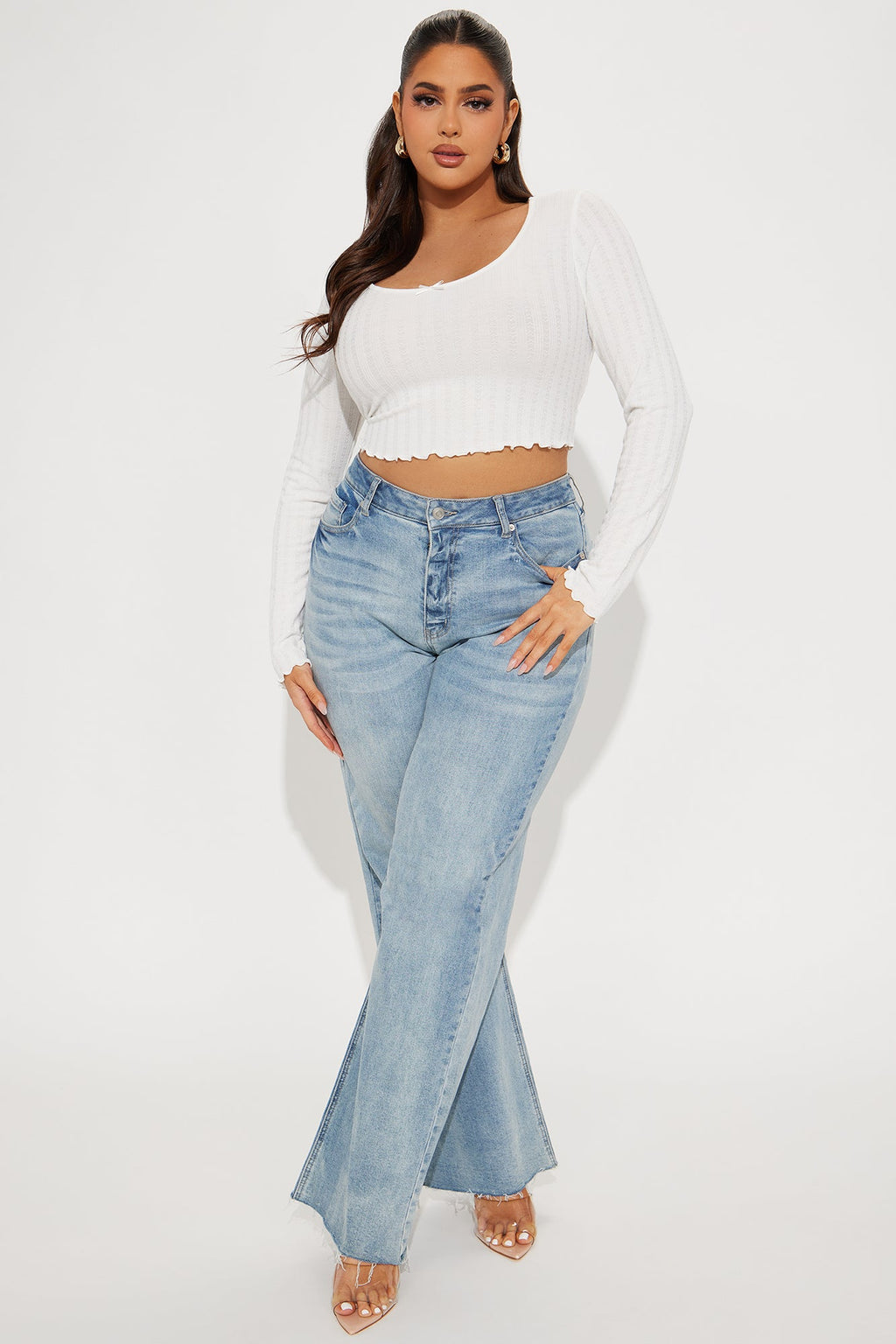 I Heart You Long Sleeve Top - White