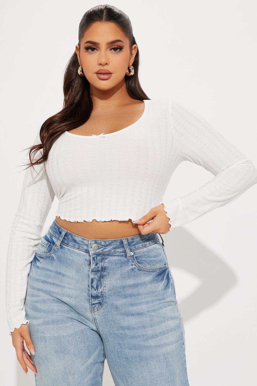 I Heart You Long Sleeve Top - White