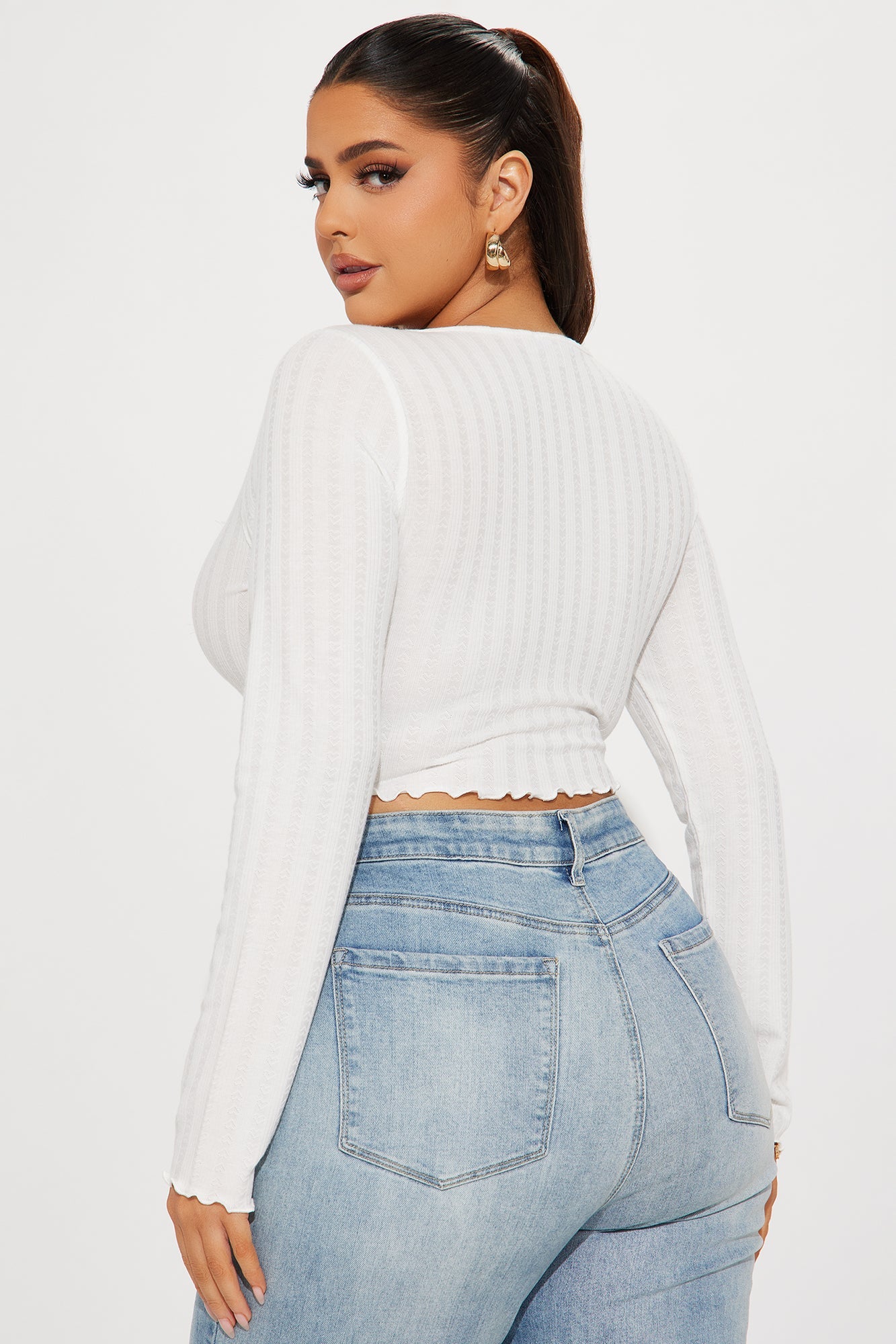 I Heart You Long Sleeve Top - White