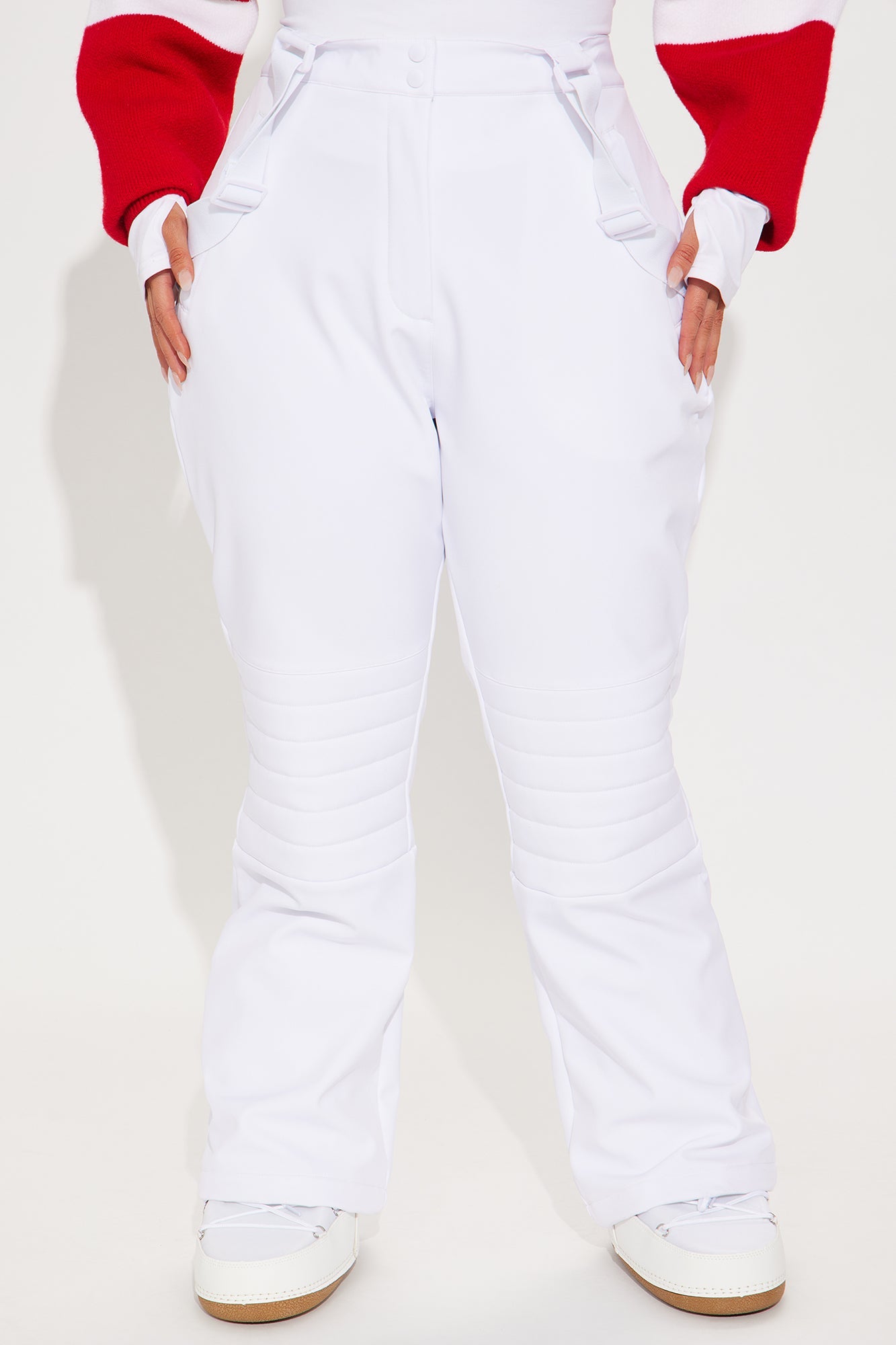 Hit The Summit Ski Overall Pants - White