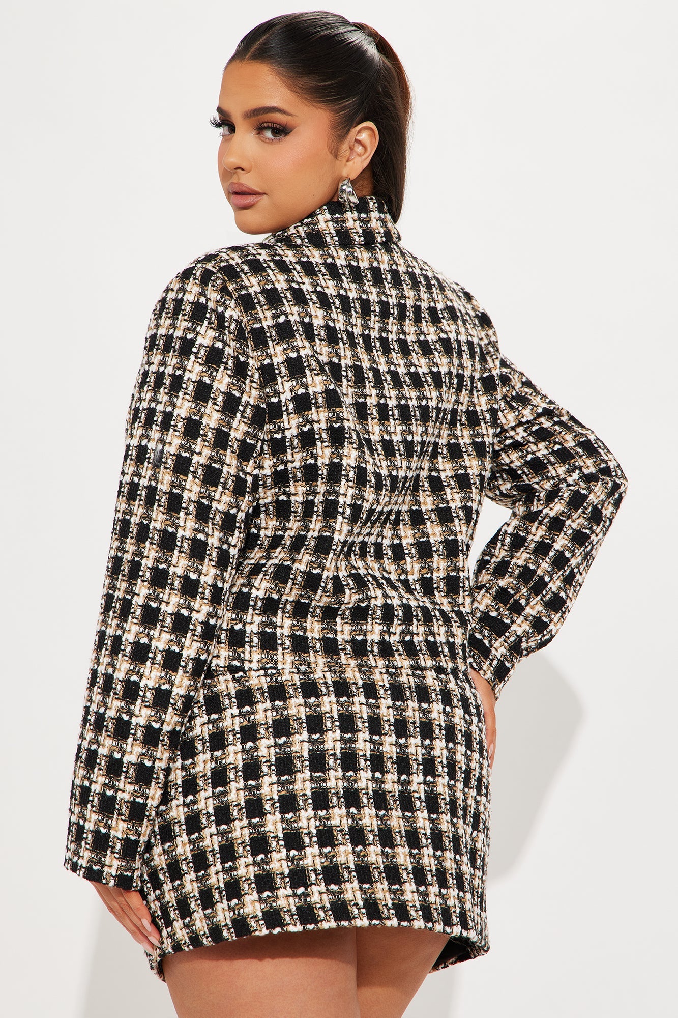 Old Money Rules Tweed Blazer - Black/combo