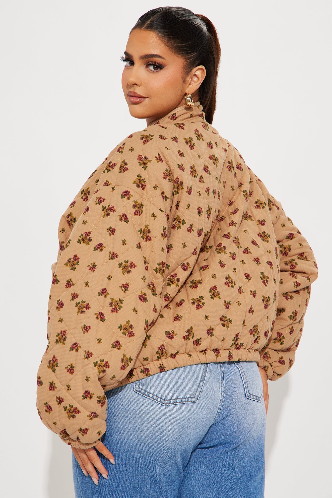 As Sweet As They Come Oversized Quilted Jacket - Stone