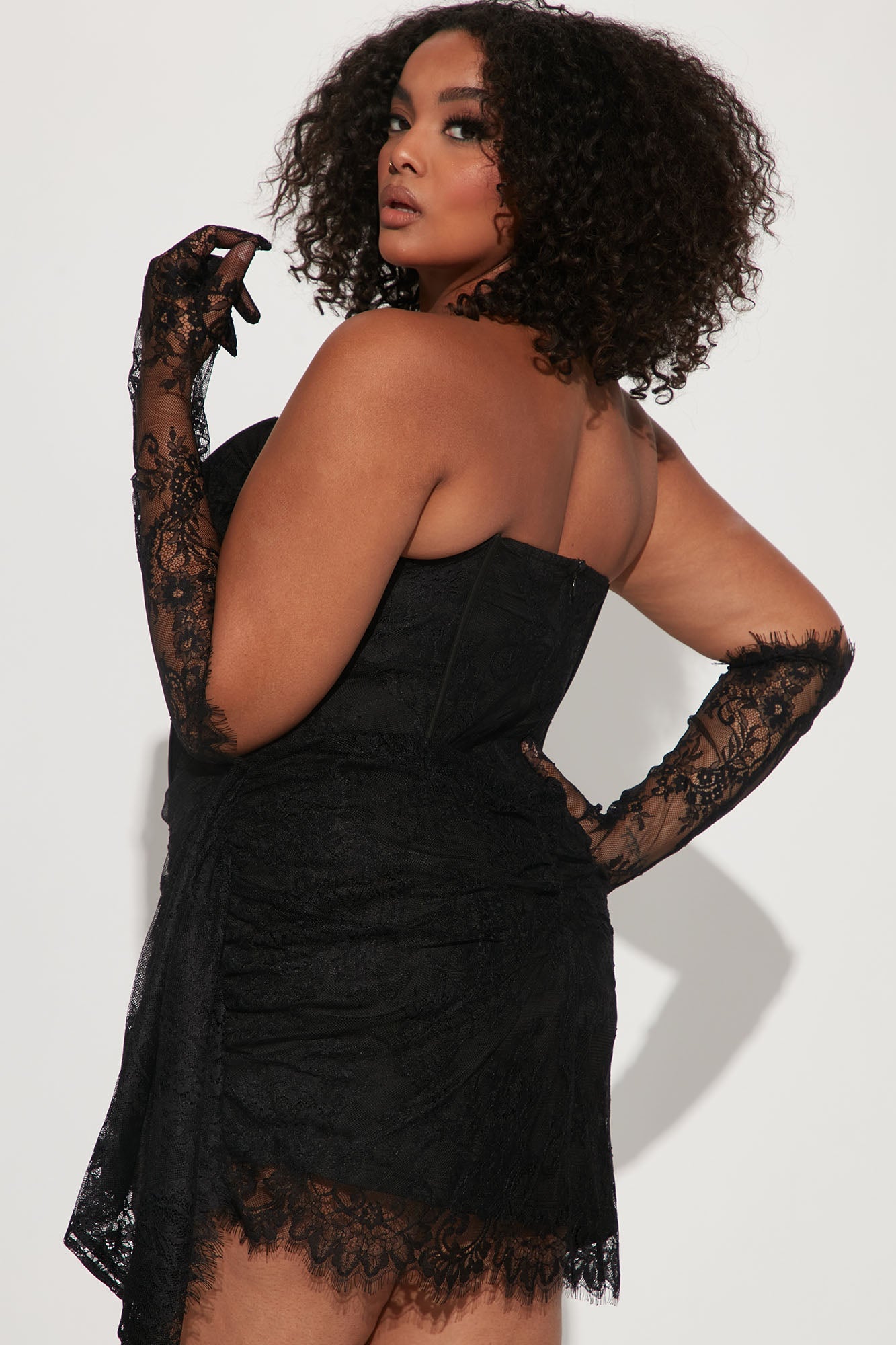 Always Sweet Corset Mini Dress Set - Black