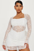 Sophia Lace Mini Dress - White