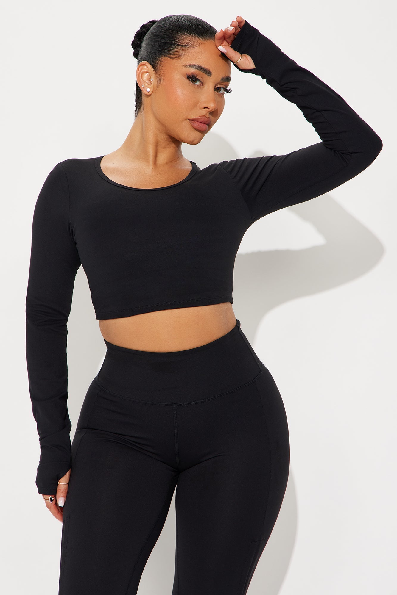 Across Your Core Super Soft Active Top - Black