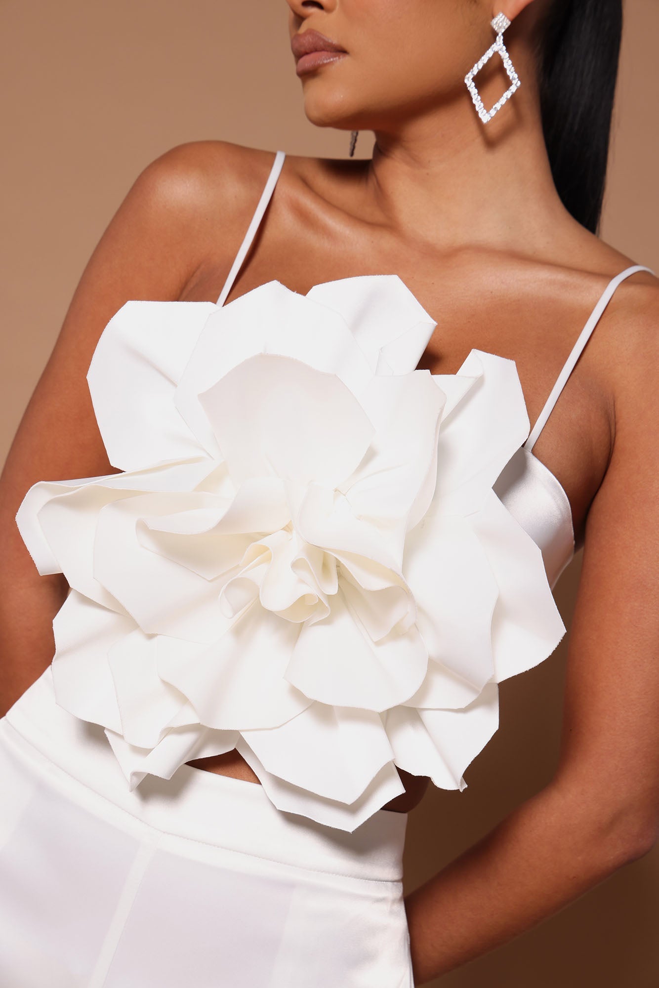 Rosalia Flower Pant Set - White