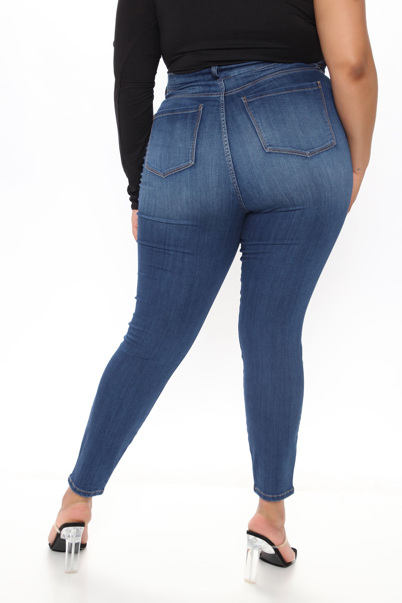 Curve Your Ways Skinny Jeans - Medium Blue Wash