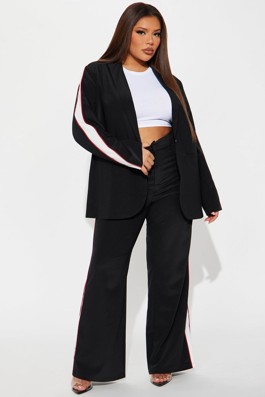 Always Focused Blazer Pant Set - Black