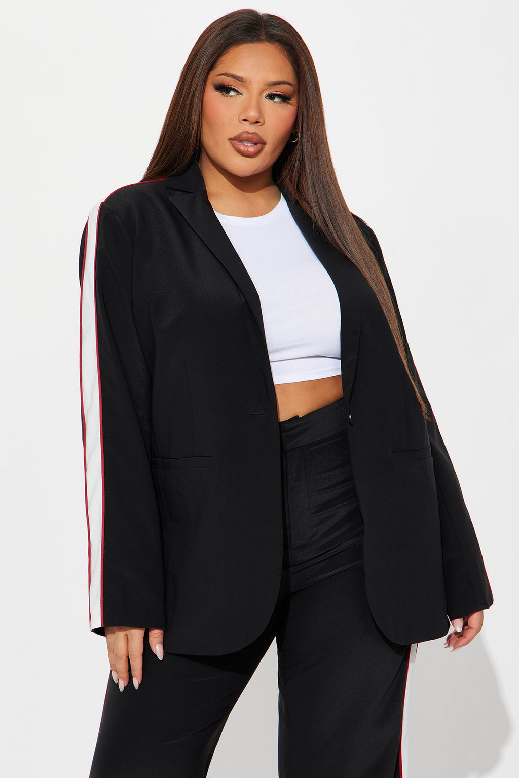 Always Focused Blazer Pant Set - Black