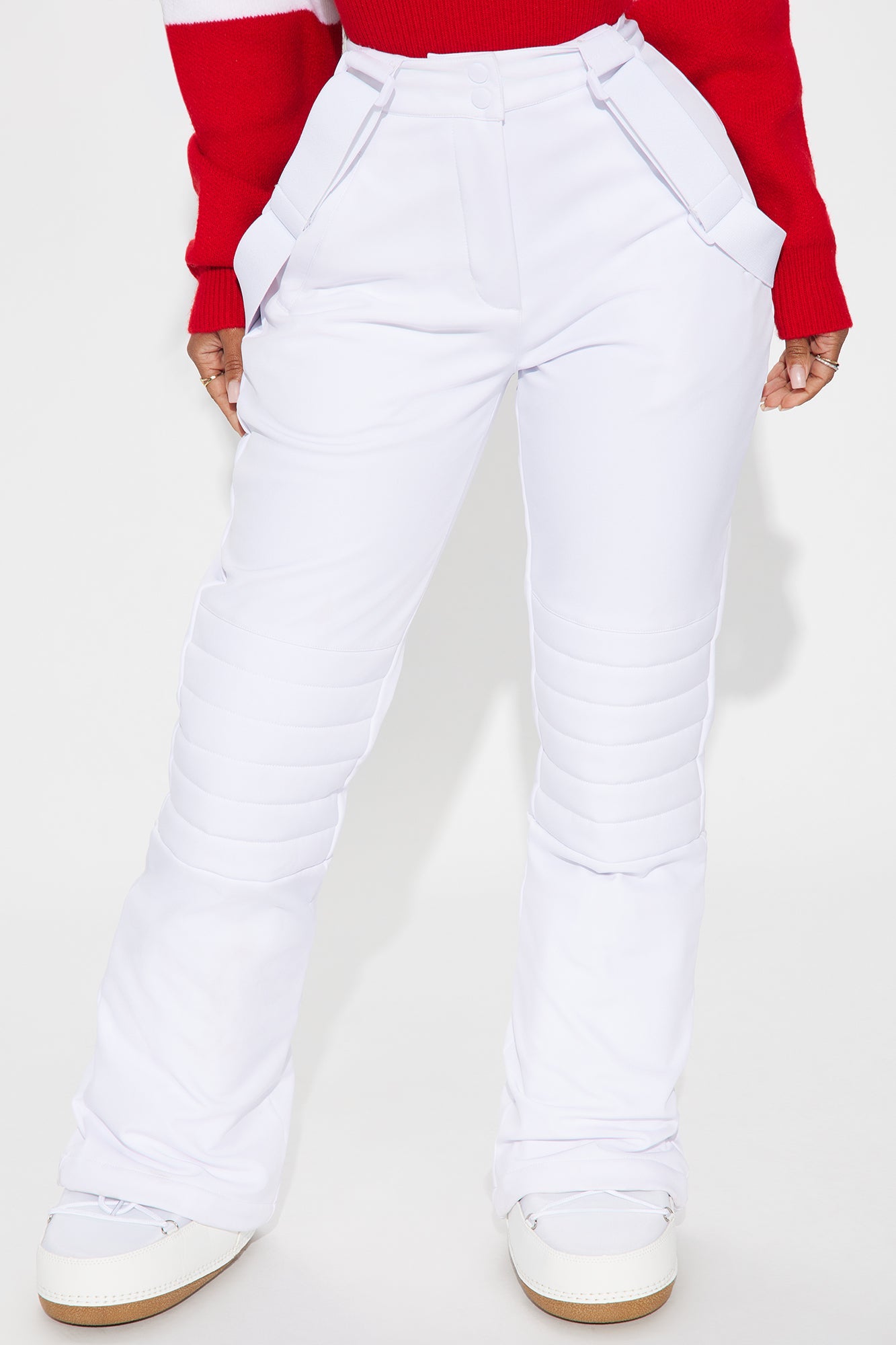 Hit The Summit Ski Overall Pants - White