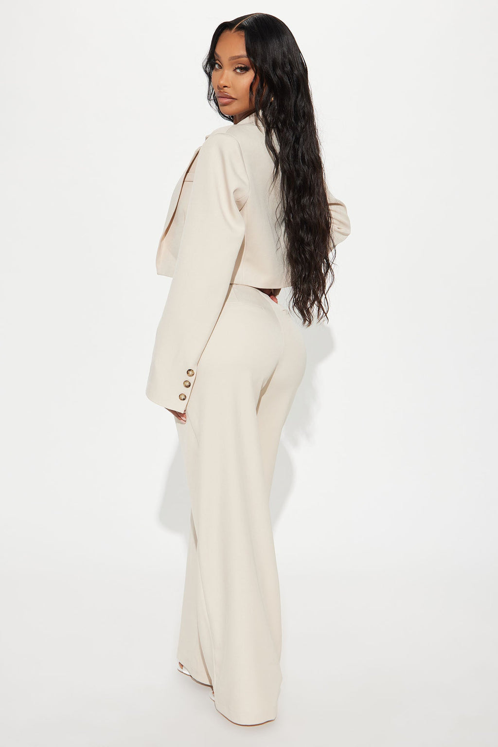 Booked And Busy Blazer Pant Set - Taupe