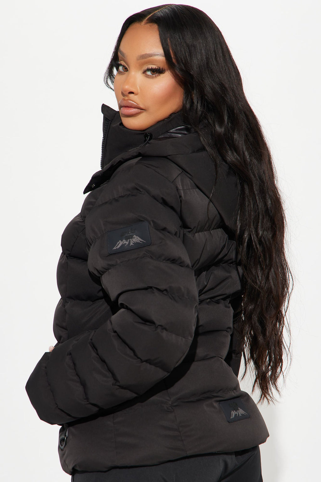 Grab My Skis Puffer Jacket - Black