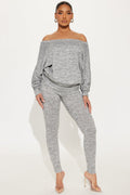 Cassandra Cozy Legging Set - Grey