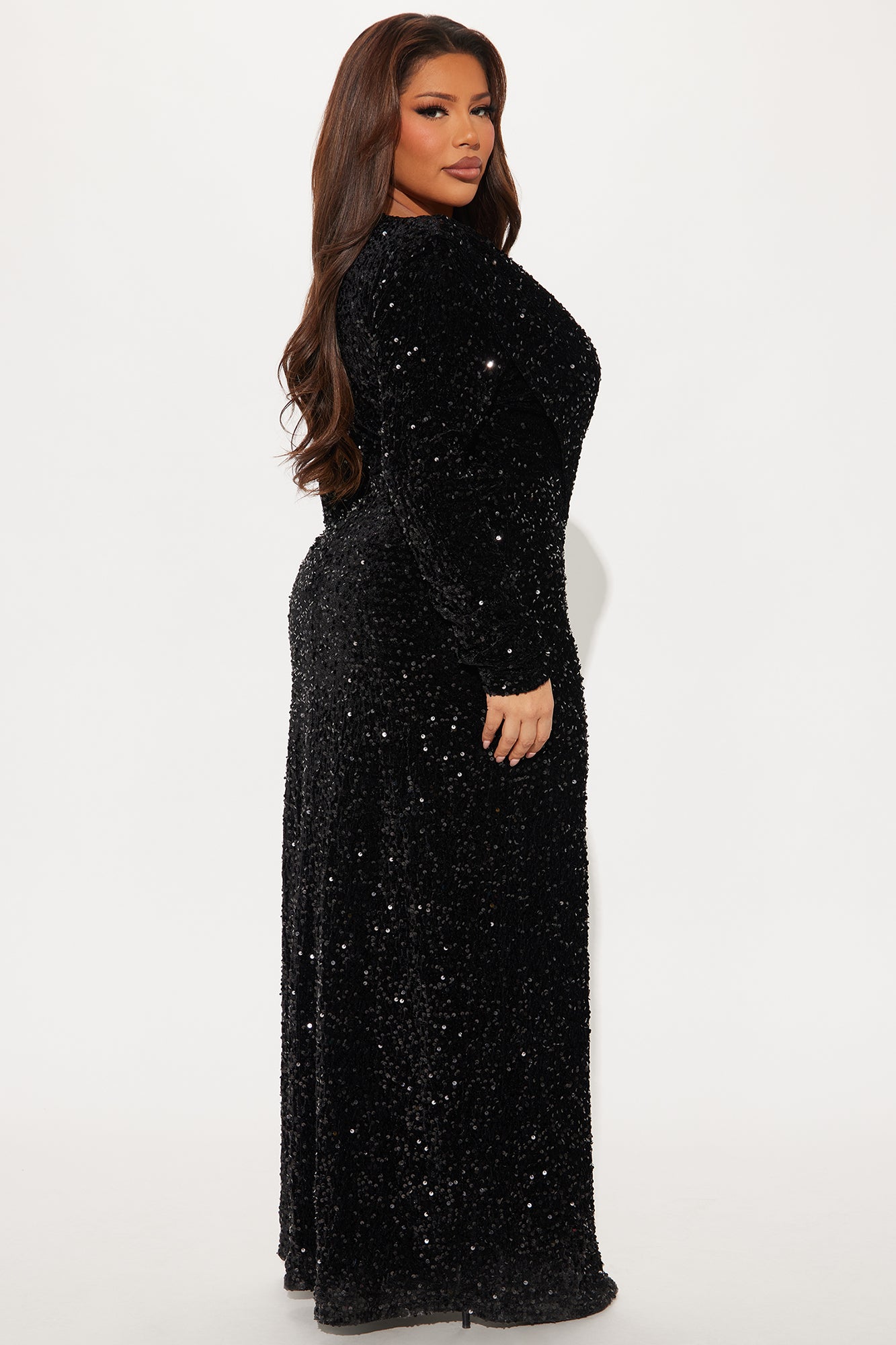 Ricky Sequin Maxi Dress - Black
