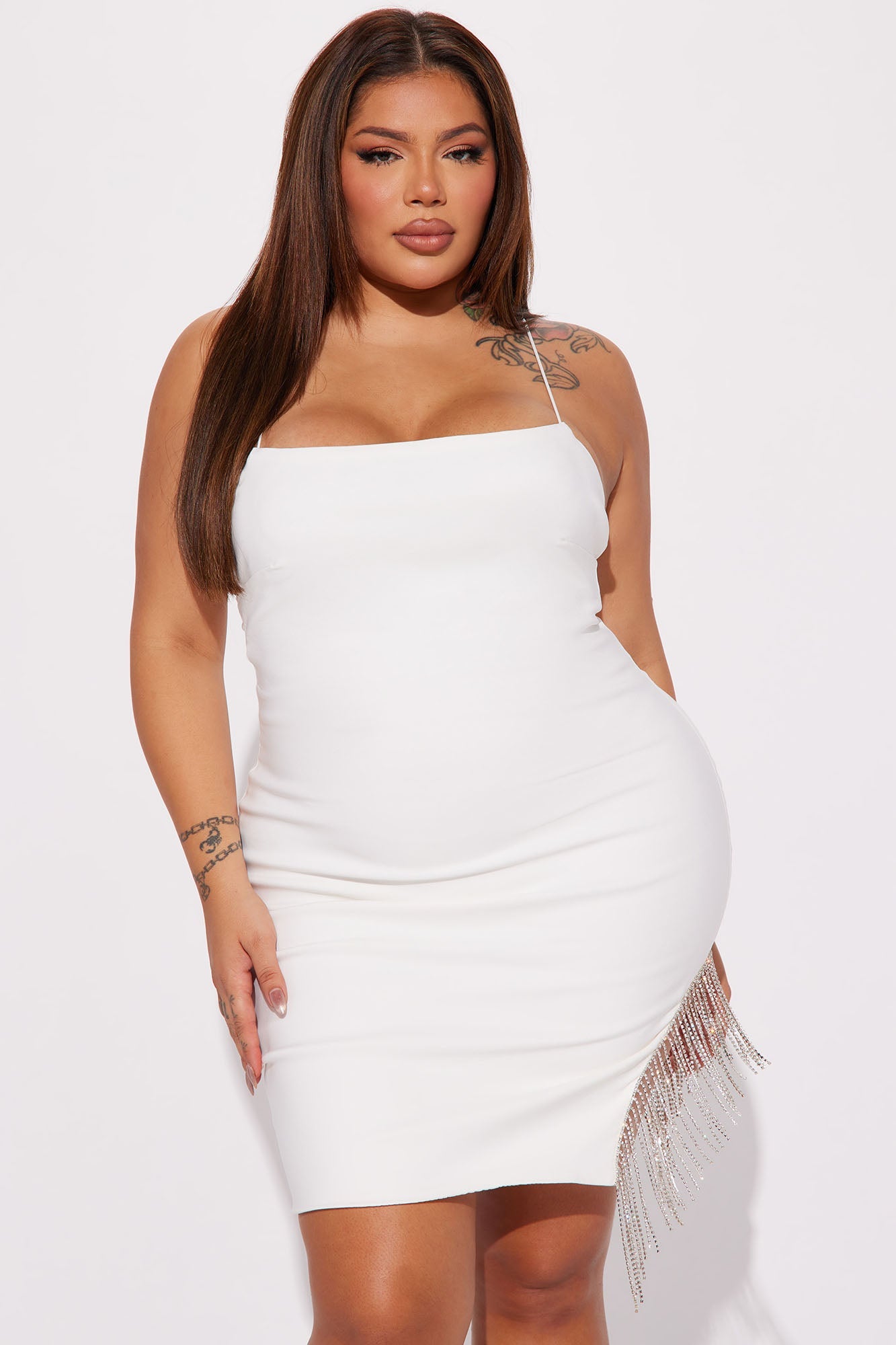 Borrowed Hearts Mini Dress - White
