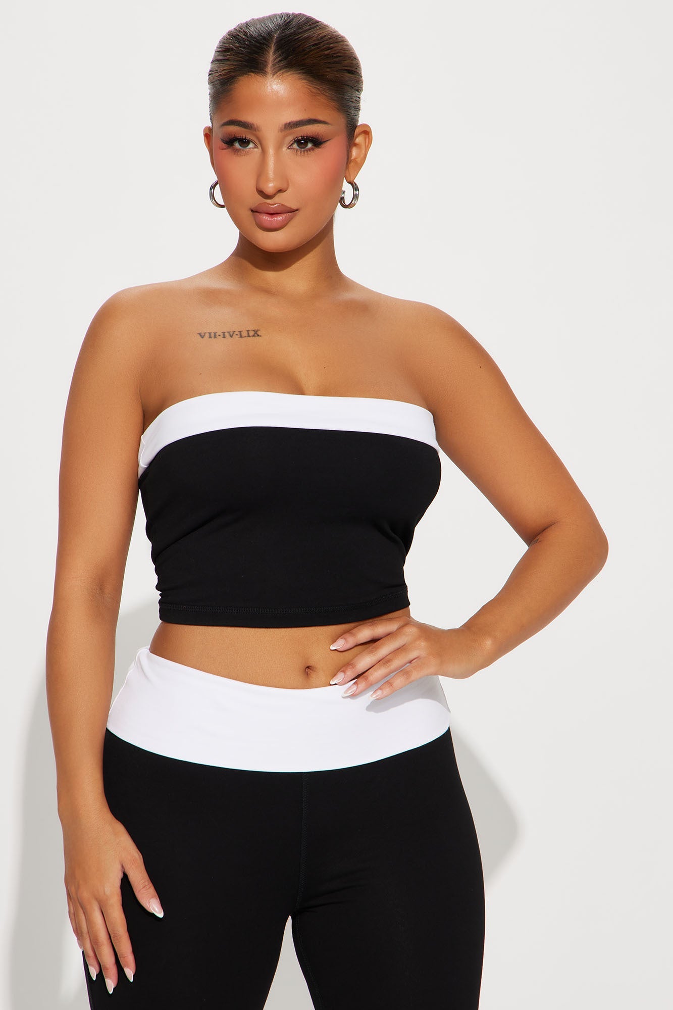 Running Errands Pant Set - Black/White