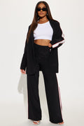 Always Focused Blazer Pant Set - Black