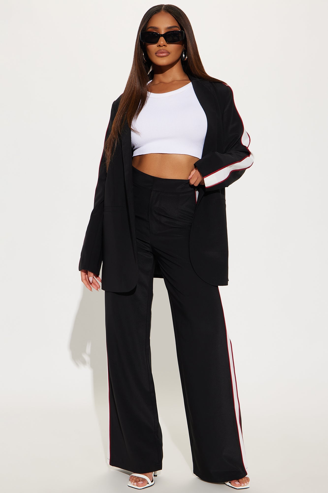 Always Focused Blazer Pant Set - Black