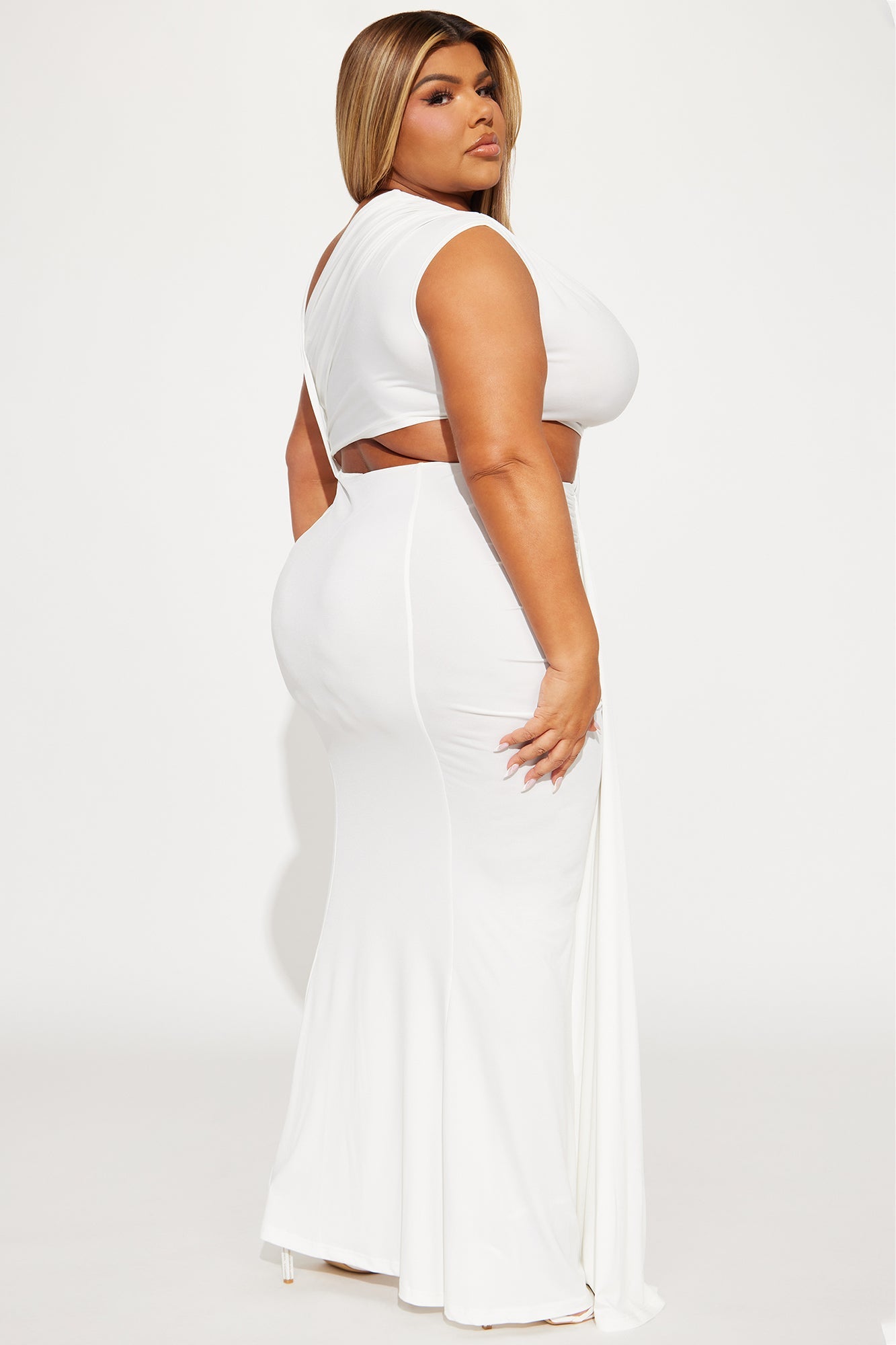 Aria Cut Out Maxi Dress - White