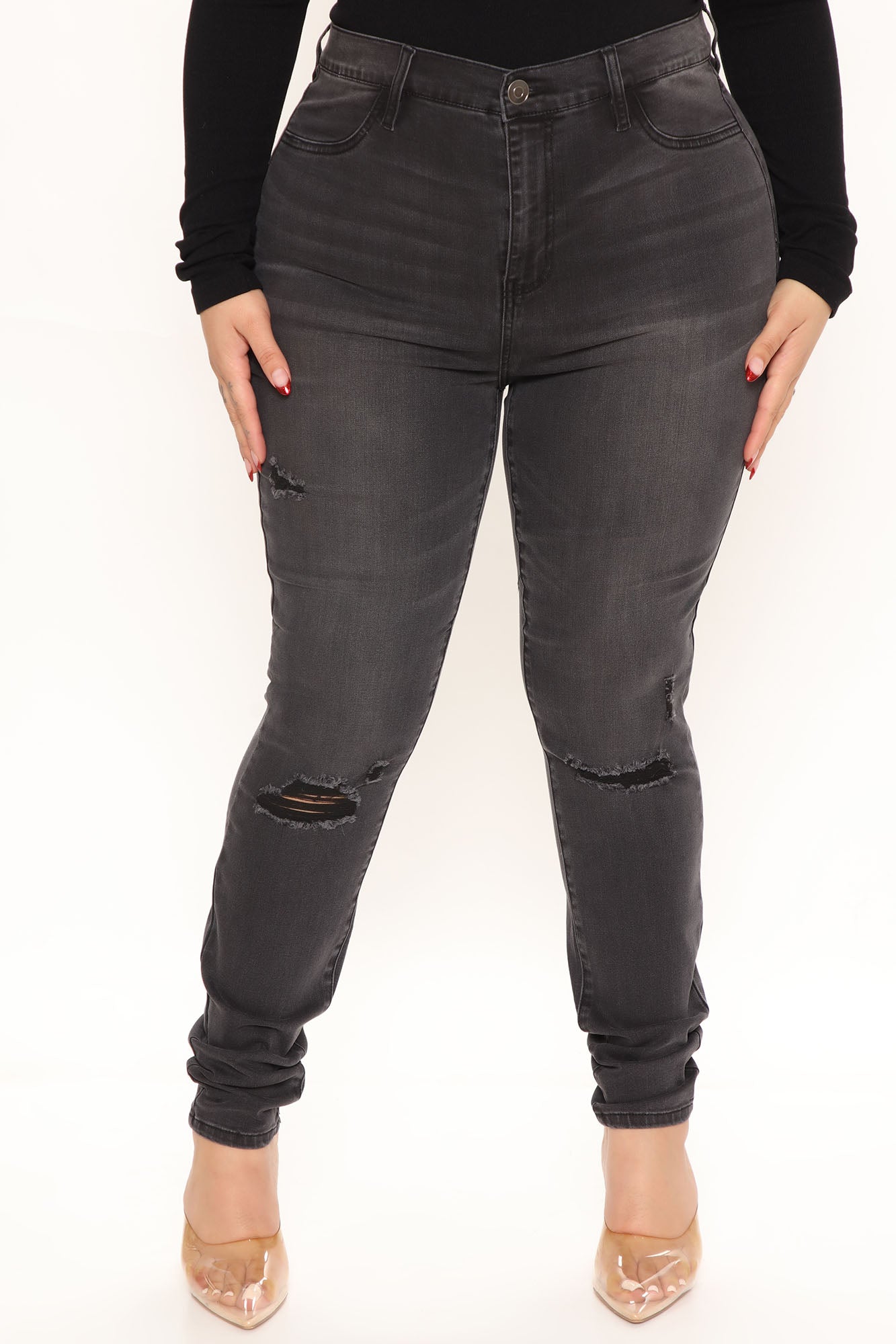 Tall Our Favorite High Rise Skinny Jeans - Grey