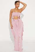 Love Affair Ruffle Skirt Set - Mauve