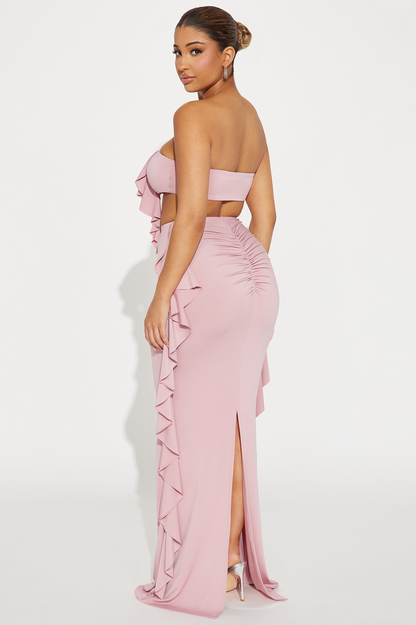Love Affair Ruffle Skirt Set - Mauve