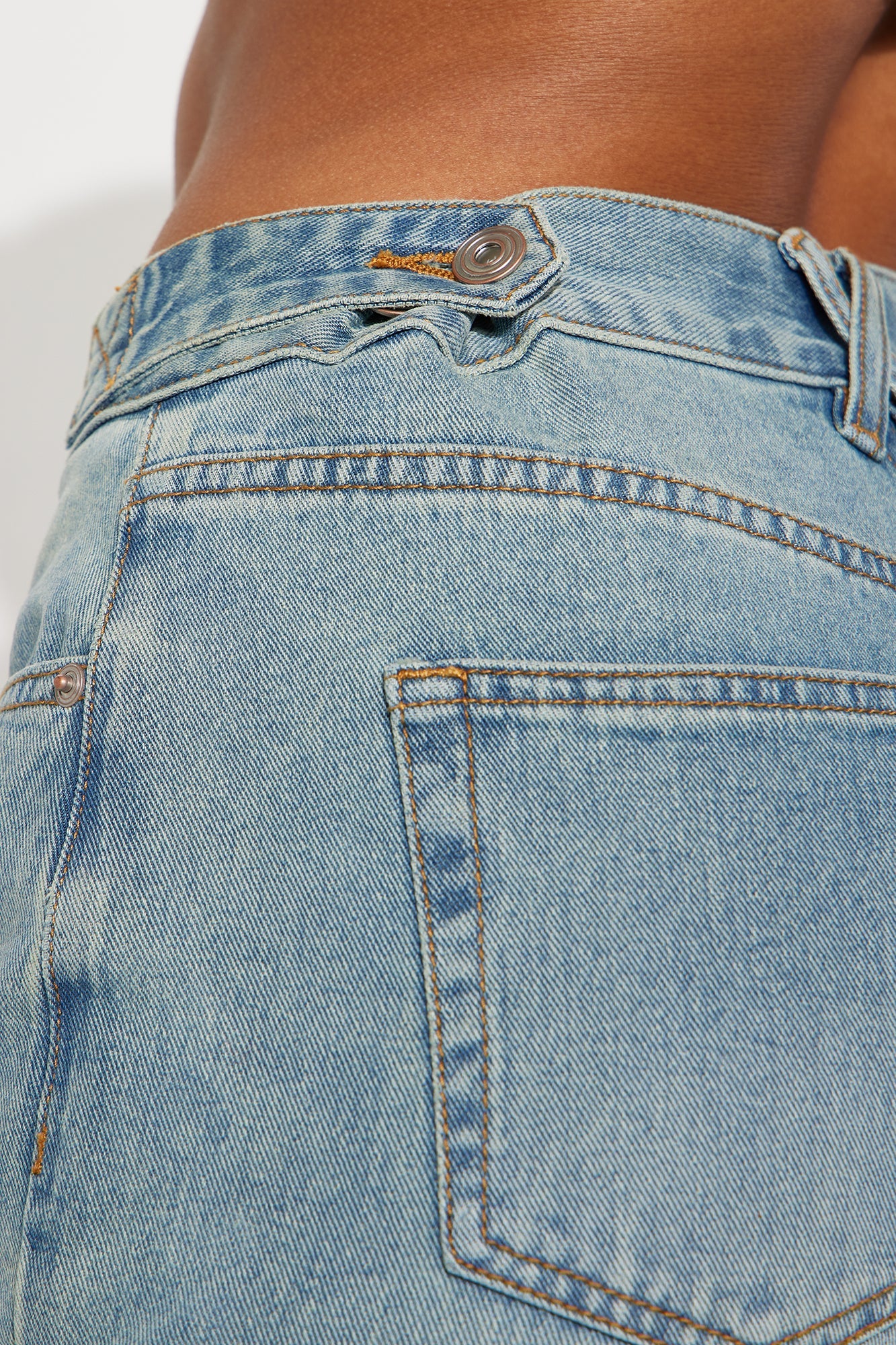 Dani Drop Waist Straight Leg Jeans - Medium Wash