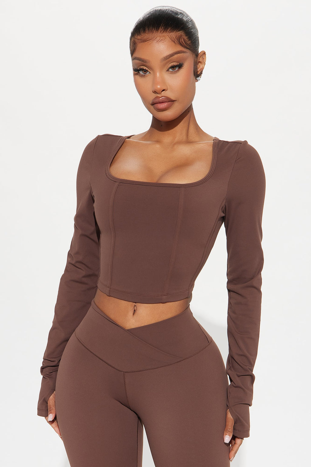 In Harmony Active Top - Chocolate