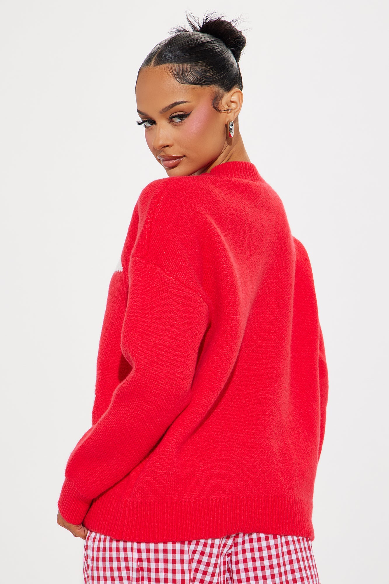 Cherry Taste Oversized Sweater - Red