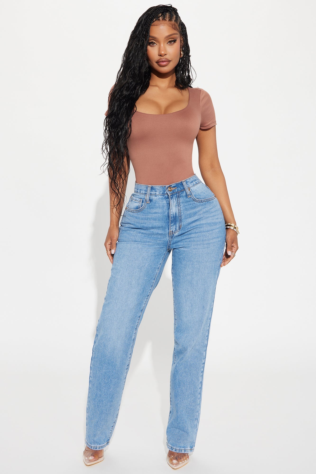Liza Non Stretch Straight Leg Jeans - Light Wash