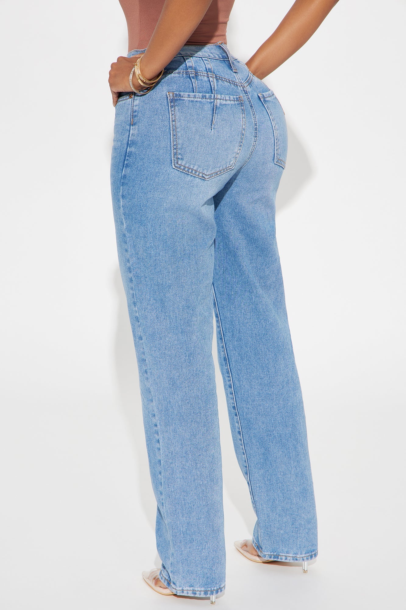 Liza Non Stretch Straight Leg Jeans - Light Wash