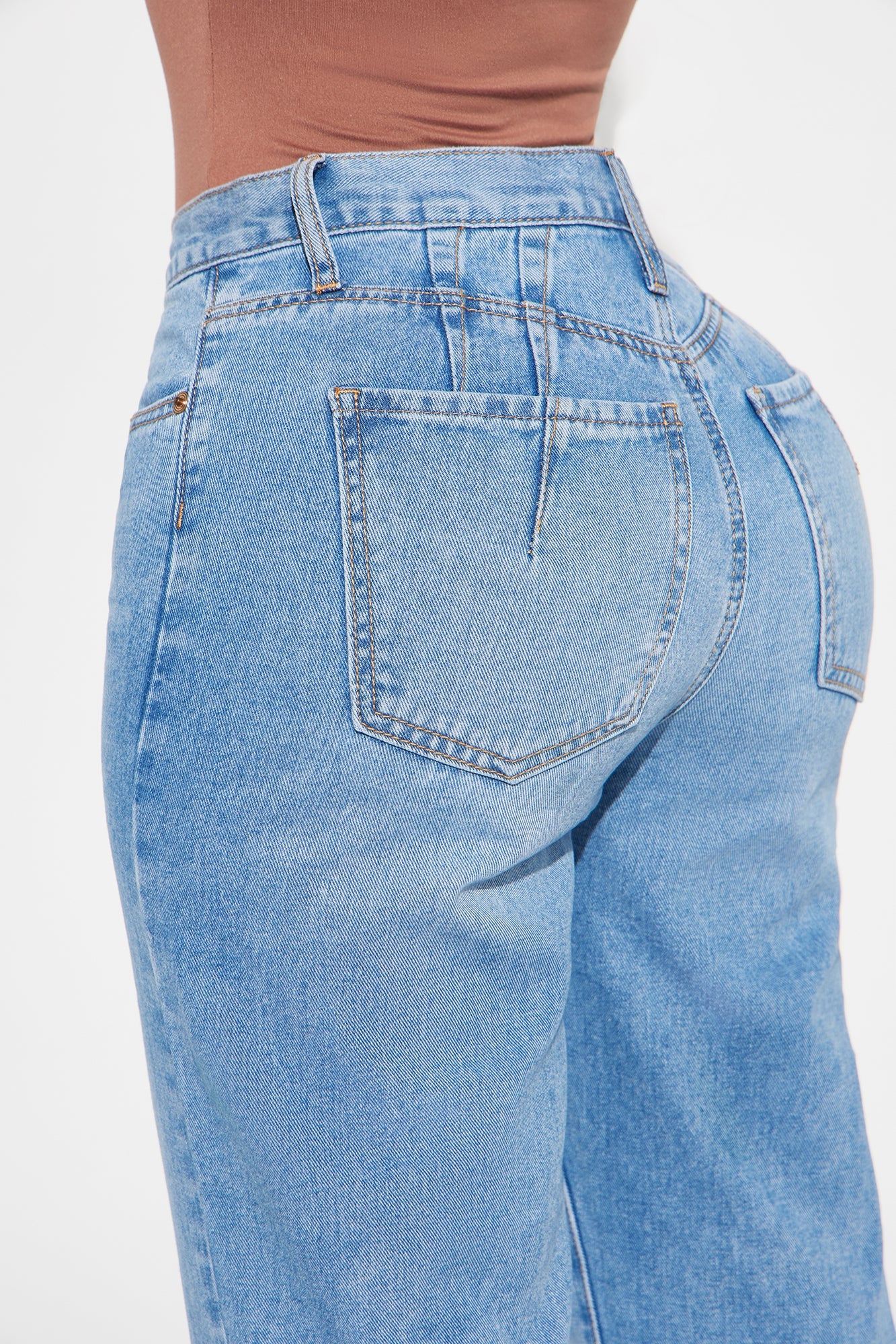 Liza Non Stretch Straight Leg Jeans - Light Wash