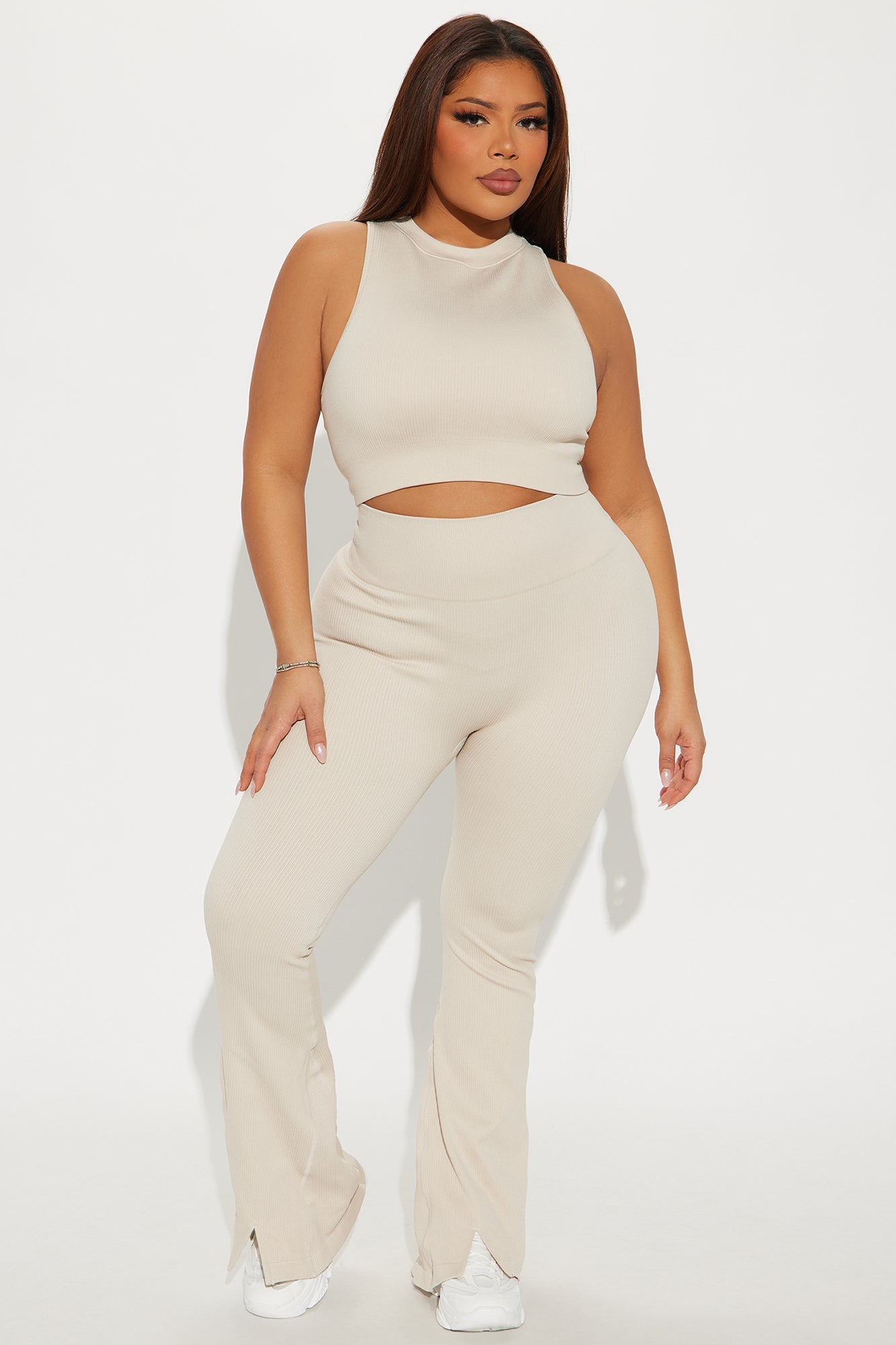 Reach Up Effortless Seamless Active Legging - Light Taupe