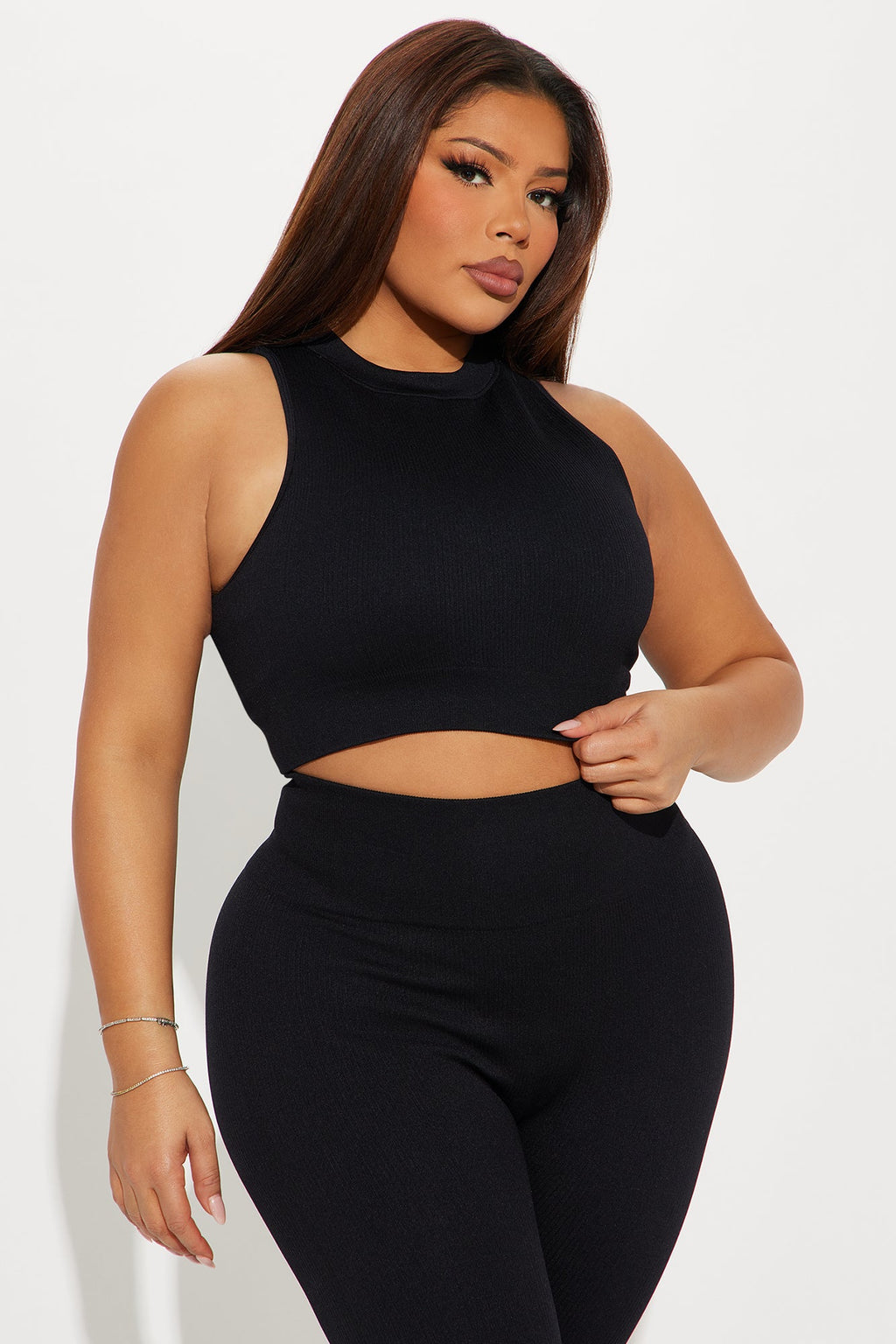 Reach Up Effortless Seamless Active Tank - Black