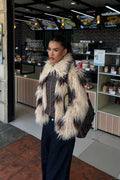 It's Your Moment Faux Fur Jacket - Cream/combo