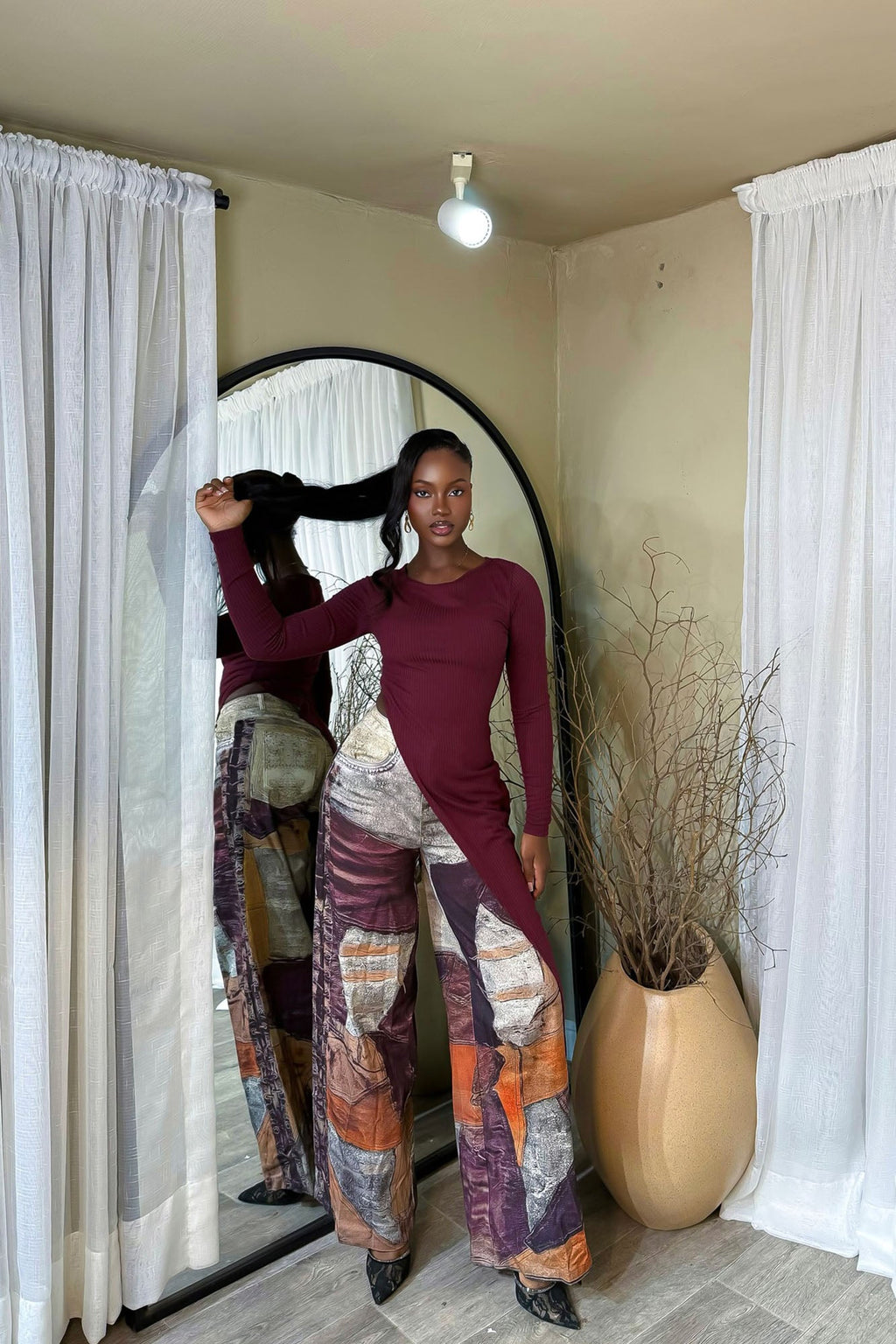 Mixed Emotions Wide Leg Pant - Multi Color