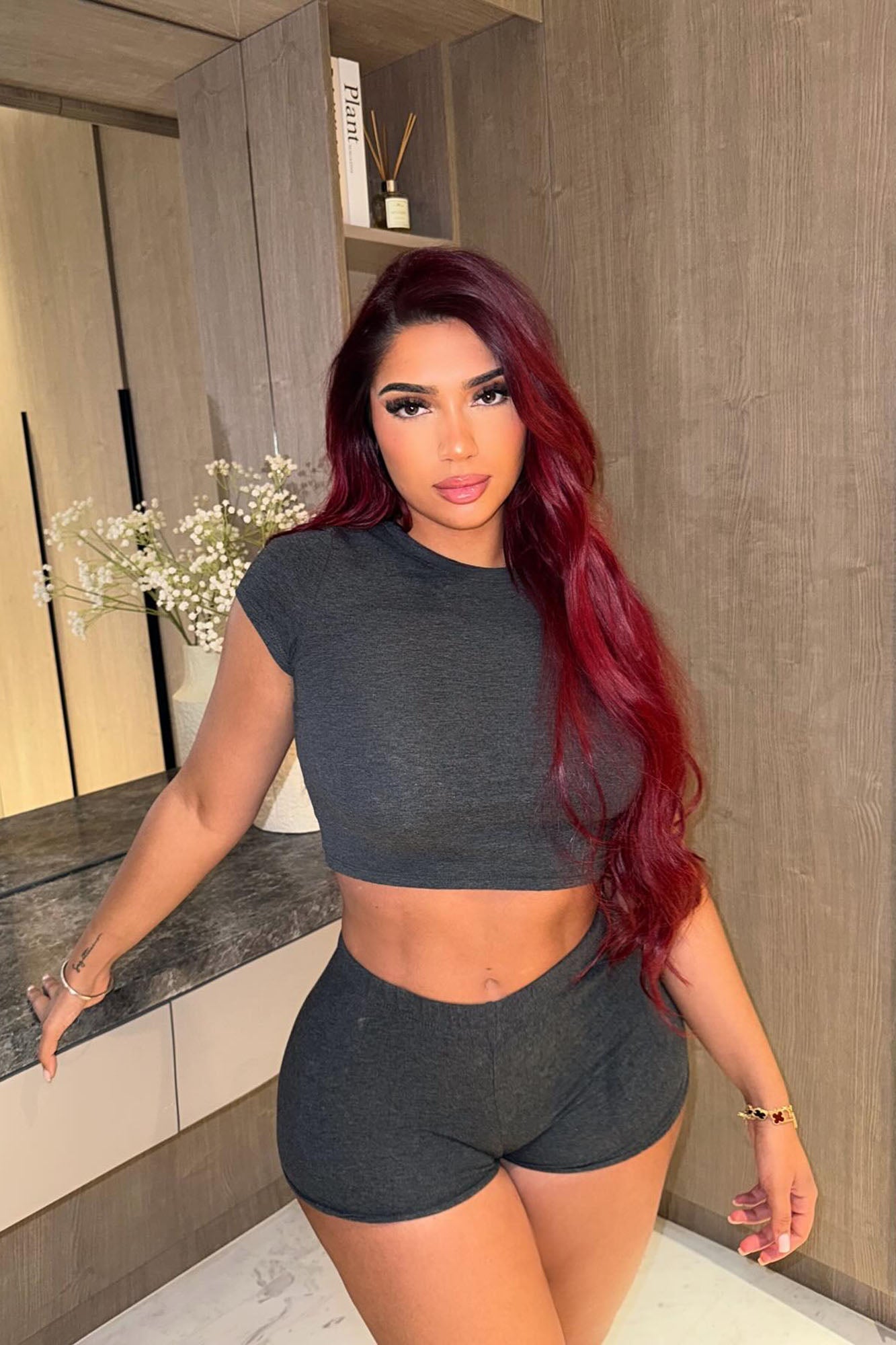 Robin Crop Top - Charcoal