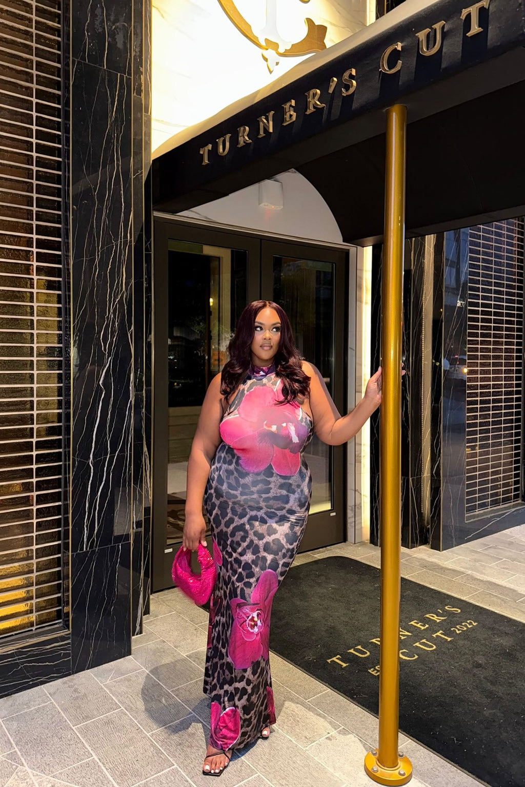 Alix Floral Leopard Maxi Dress - Leopard