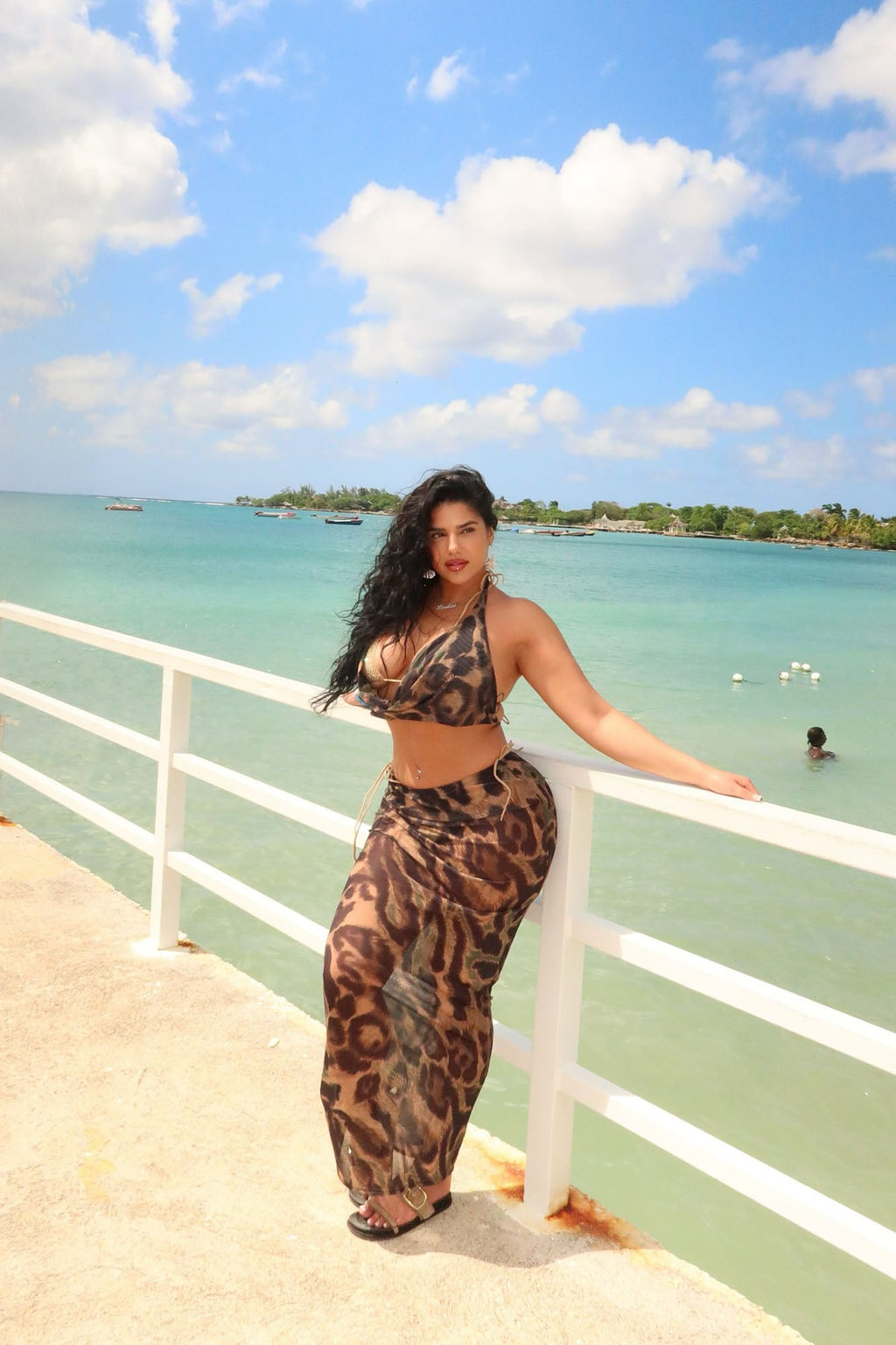 Living Wild Mesh Skirt Set - Leopard