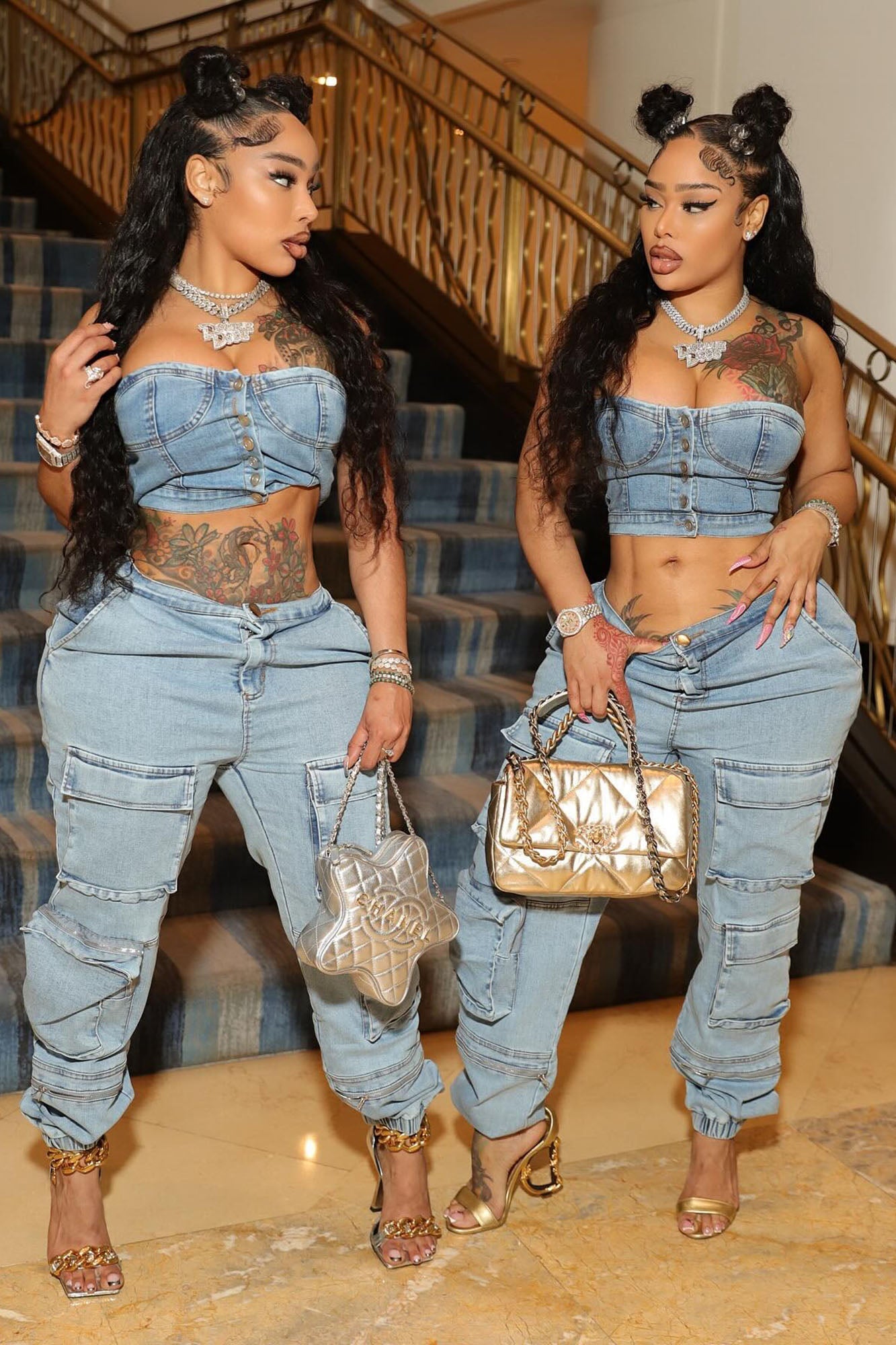 Hang With Me Denim Pant Set - Light Wash