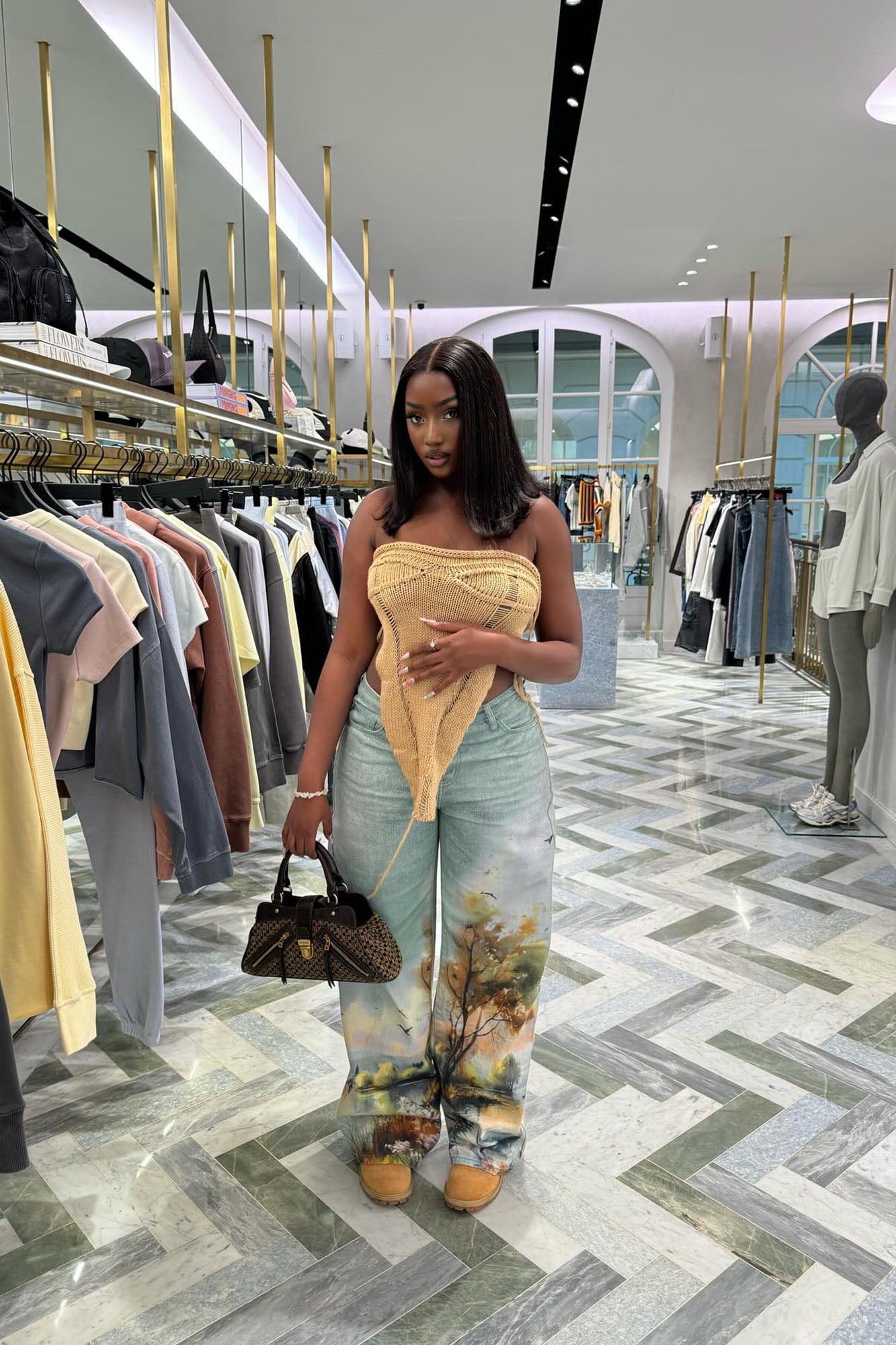 Serene Scene Wide Leg Jeans - Light Blue