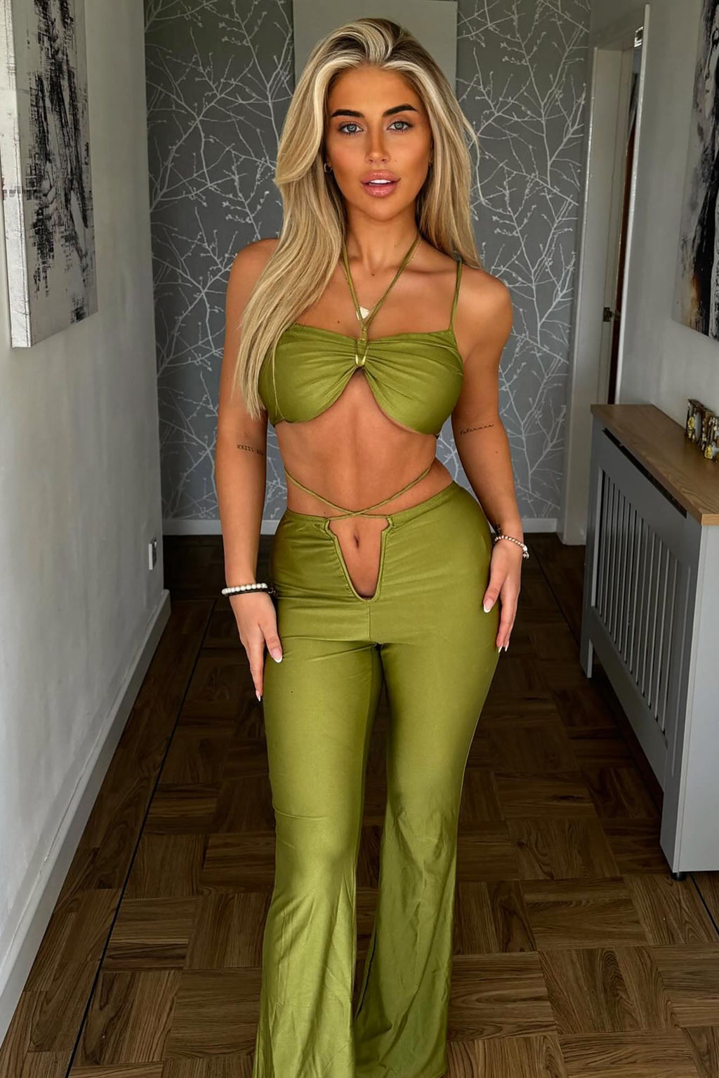 Be My Baby Pant Set - Olive