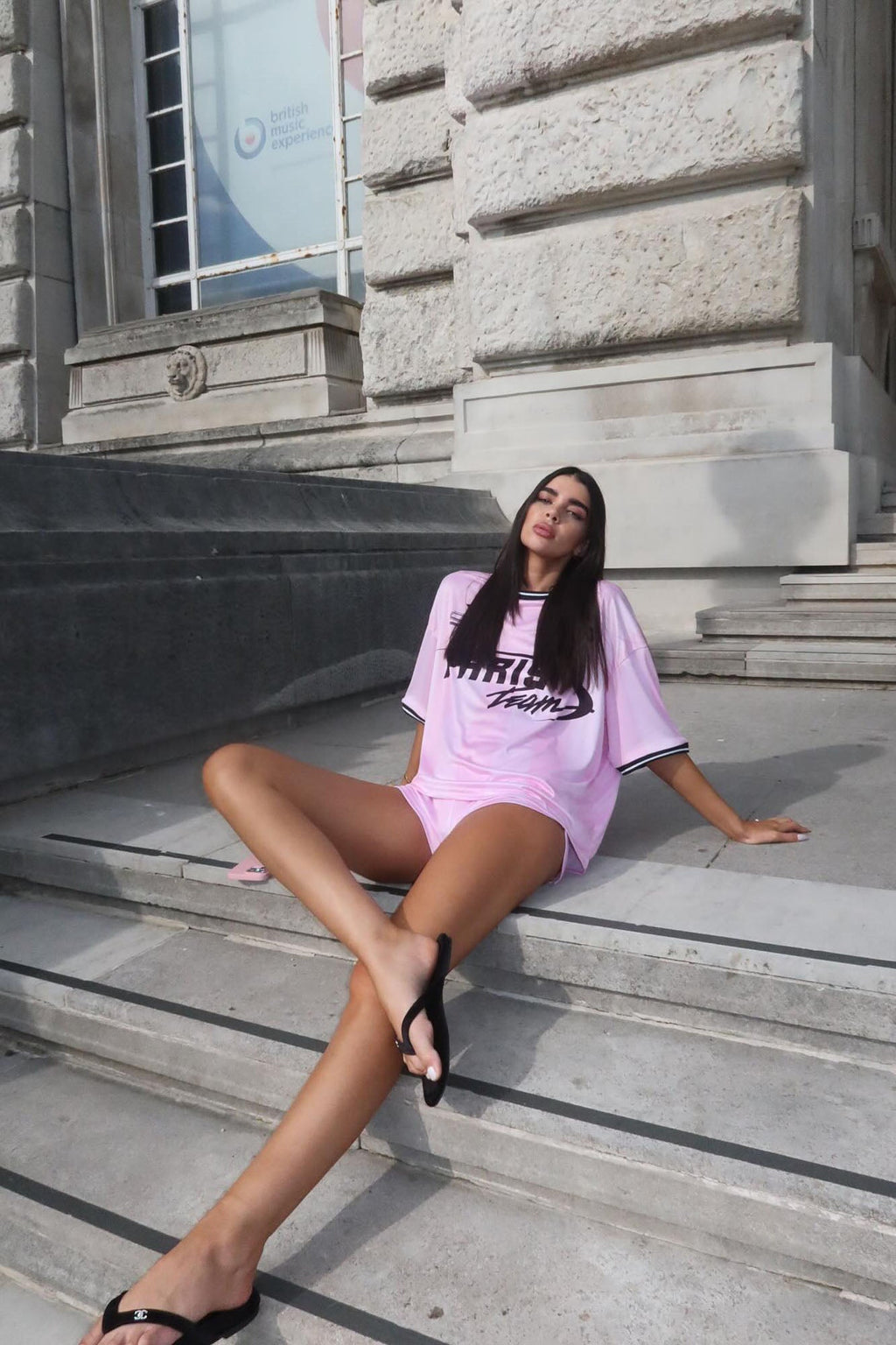 Girls Take The Win Short Set - Pink/combo