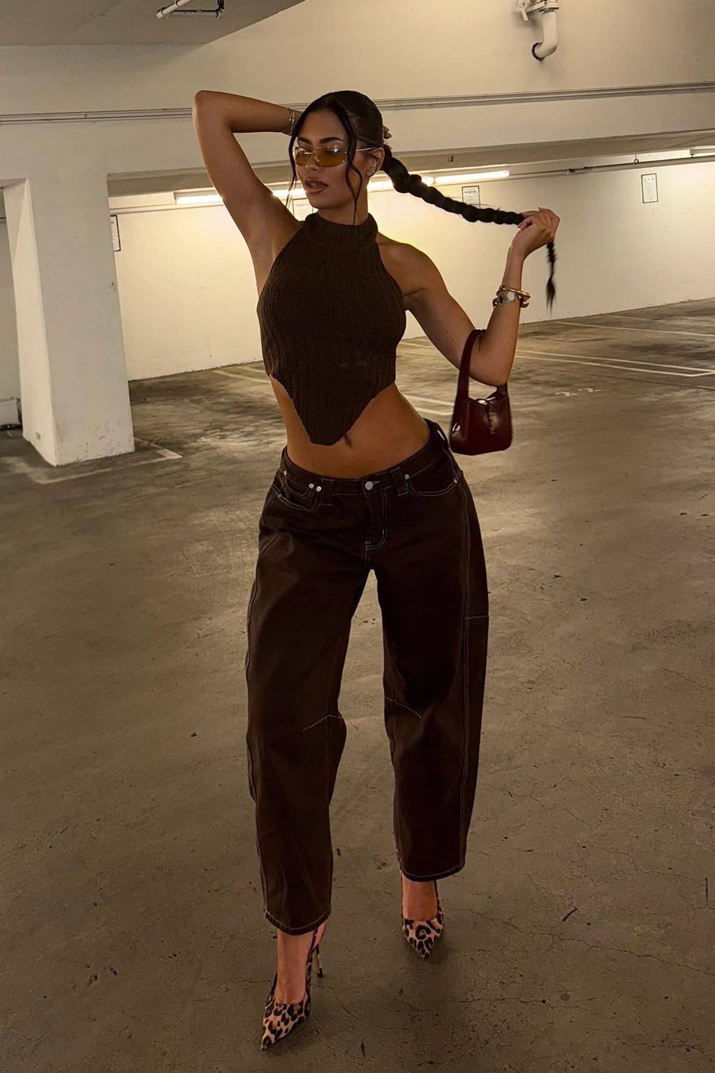 Kinslie Sweater Top - Chocolate