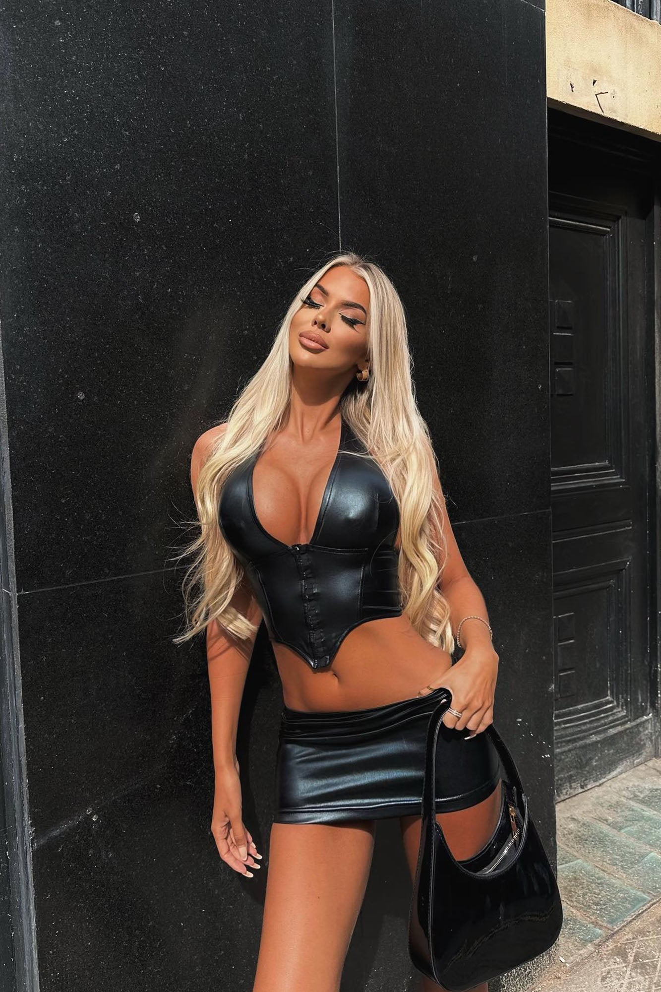 Maddie Micro Mini Skirt Set - Black