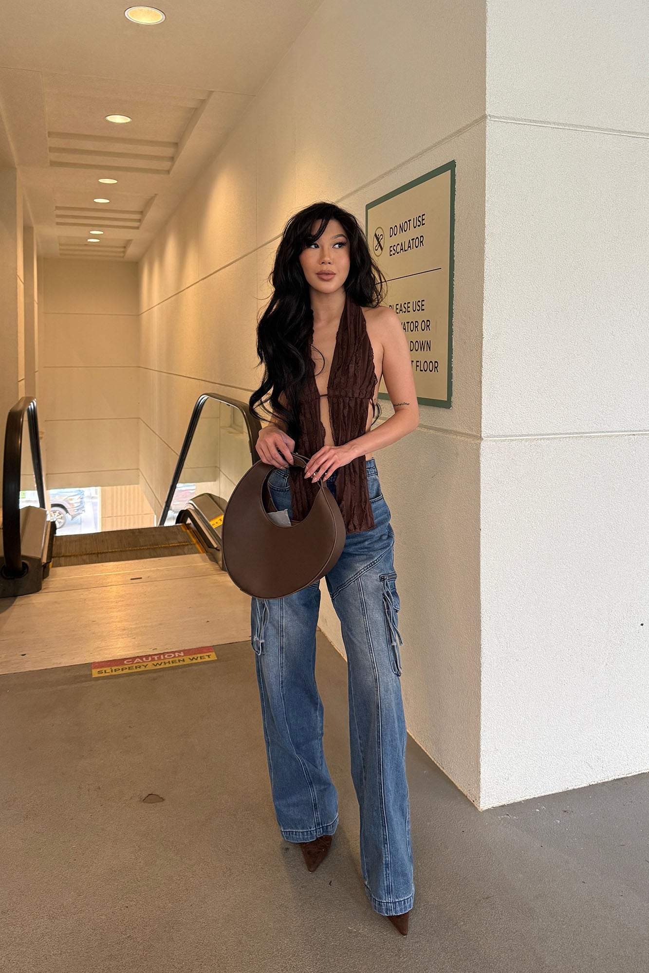 Devil In Disguise Cargo Straight Leg Jeans - Medium Wash